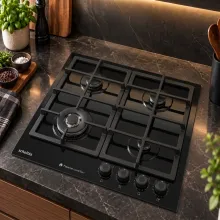 Table de cuisson gaz Scholtes SOTN1620B metal noir